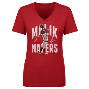 Malik Nabers Women's V-Neck T-Shirt | 500 LEVEL