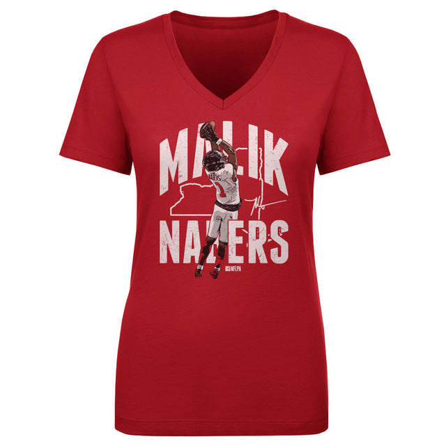 Malik Nabers Women's V-Neck T-Shirt | 500 LEVEL