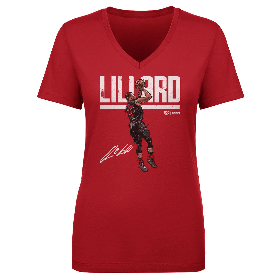 Damian Lillard Women's V-Neck T-Shirt | 500 LEVEL