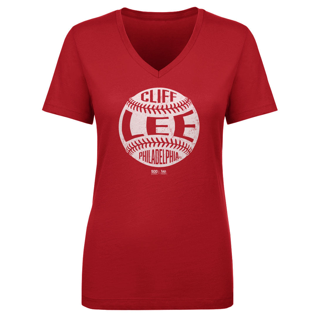 Cliff Lee Women's V-Neck T-Shirt | 500 LEVEL