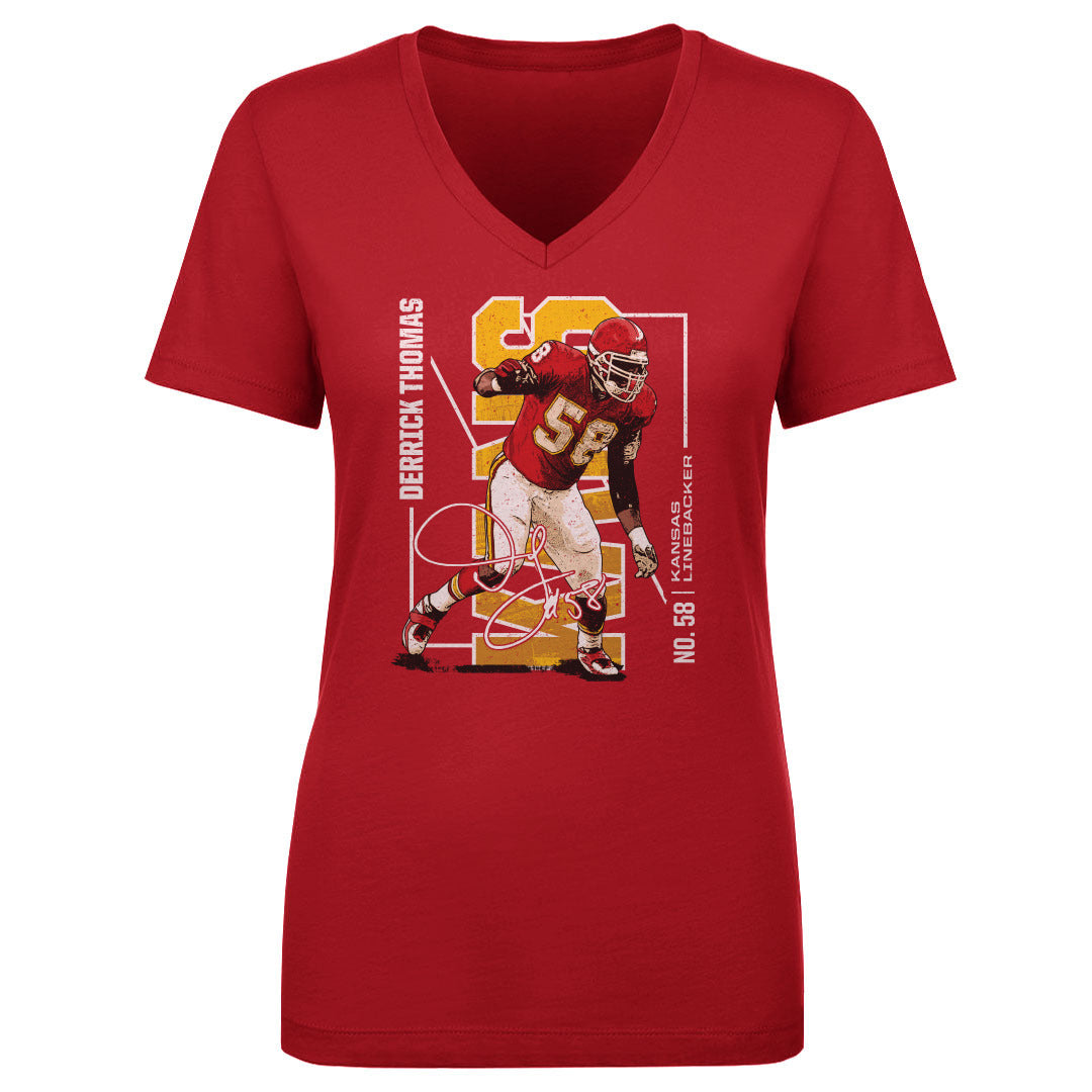 Derrick Thomas Women's V-Neck T-Shirt | 500 LEVEL