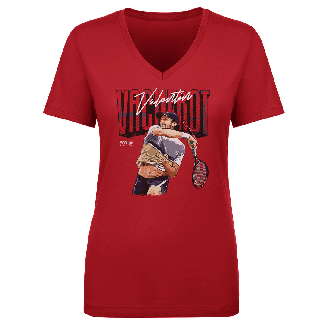 Valentin Vacherot Women's V-Neck T-Shirt | 500 LEVEL