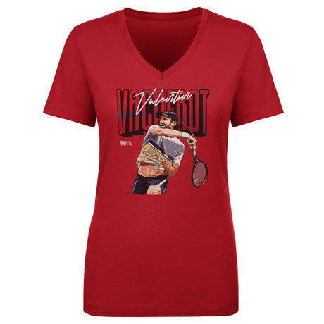 Valentin Vacherot Women's V-Neck T-Shirt | 500 LEVEL