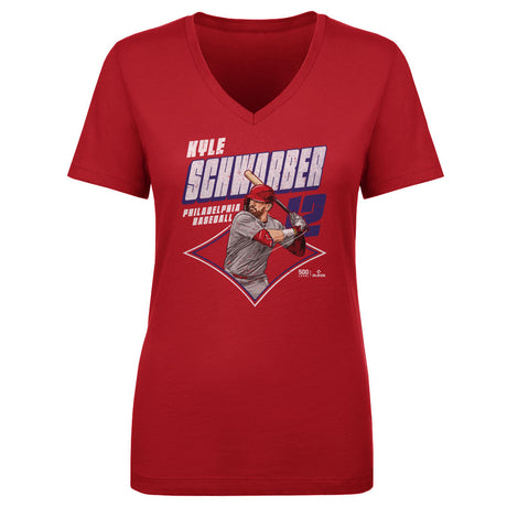 Kyle Schwarber Women's V-Neck T-Shirt | 500 LEVEL