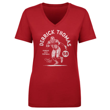 Derrick Thomas Women's V-Neck T-Shirt | 500 LEVEL