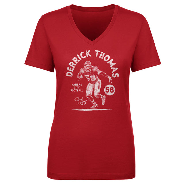 Derrick Thomas Women's V-Neck T-Shirt | 500 LEVEL
