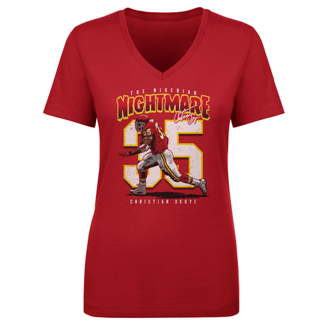Christian Okoye Women's V-Neck T-Shirt | 500 LEVEL