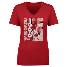 Sergei Fedorov Women's V-Neck T-Shirt | 500 LEVEL