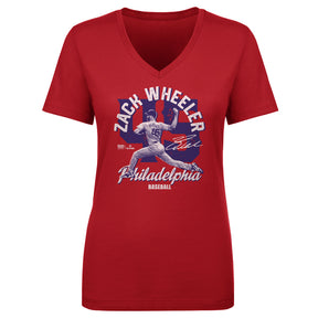 Zack Wheeler Women's V-Neck T-Shirt | 500 LEVEL
