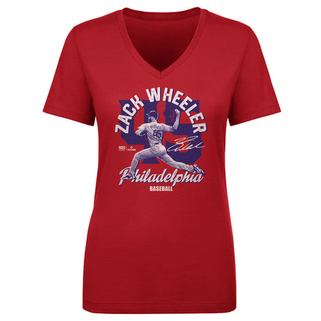 Zack Wheeler Women's V-Neck T-Shirt | 500 LEVEL