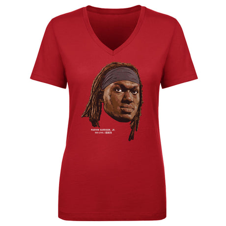 Marvin Harrison Jr. Women's V-Neck T-Shirt | 500 LEVEL
