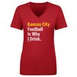 Kansas City Football Women's V-Neck T-Shirt | 500 LEVEL
