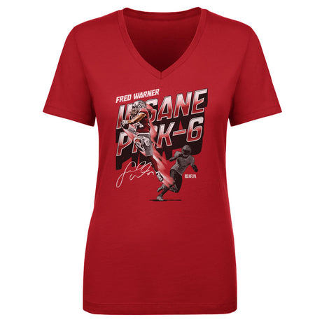 Fred Warner Women's V-Neck T-Shirt | 500 LEVEL