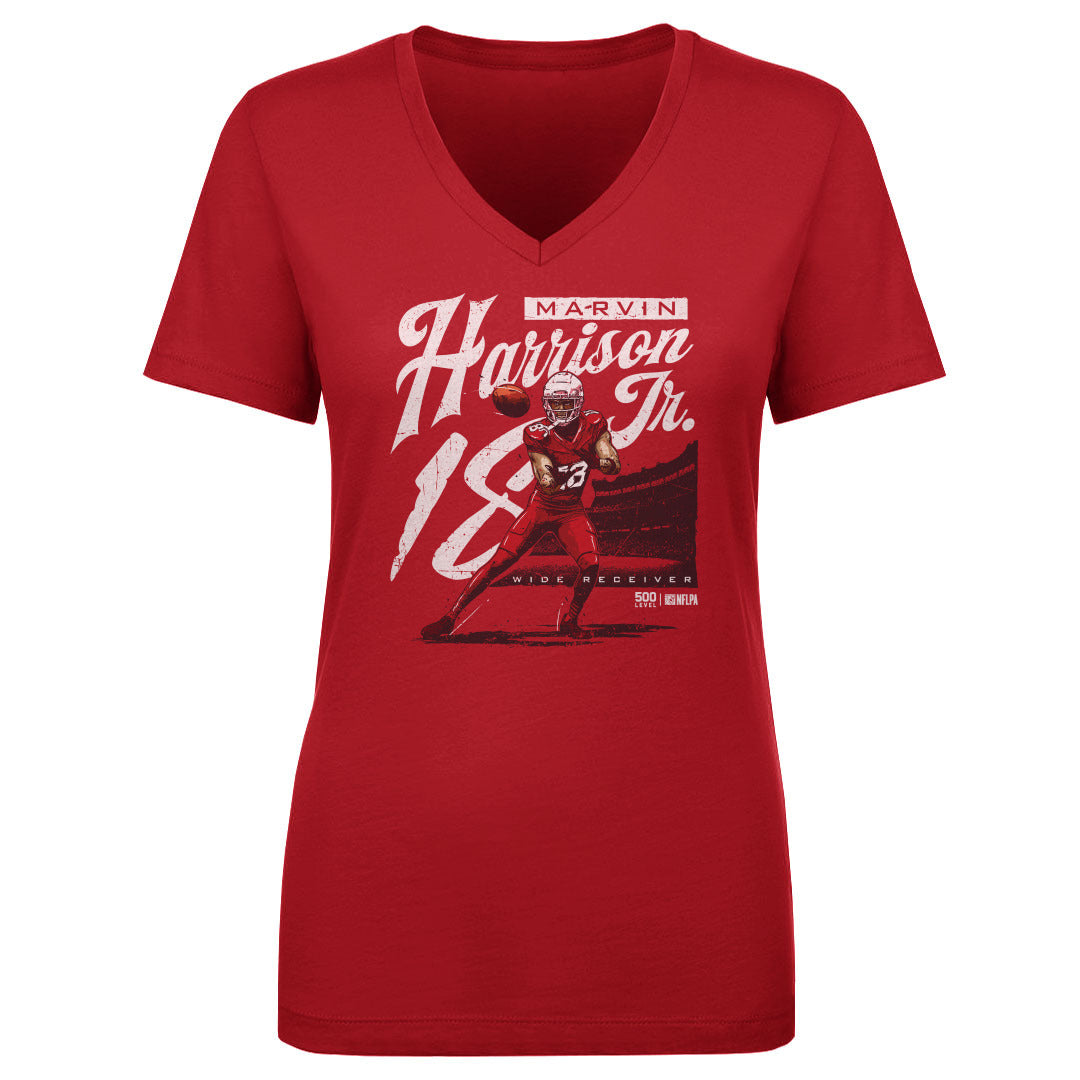 Marvin Harrison Jr. Women's V-Neck T-Shirt | 500 LEVEL