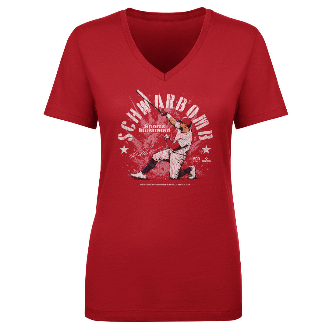 Kyle Schwarber Women's V-Neck T-Shirt | 500 LEVEL
