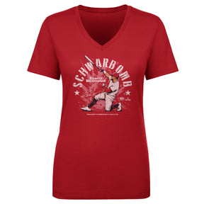 Kyle Schwarber Women's V-Neck T-Shirt | 500 LEVEL