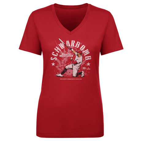 Kyle Schwarber Women's V-Neck T-Shirt | 500 LEVEL
