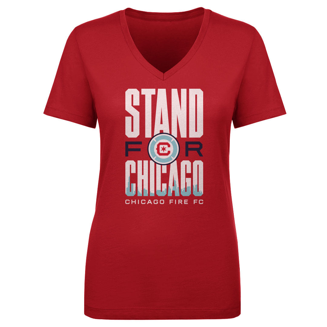 Chicago Fire FC Women's V-Neck T-Shirt | 500 LEVEL
