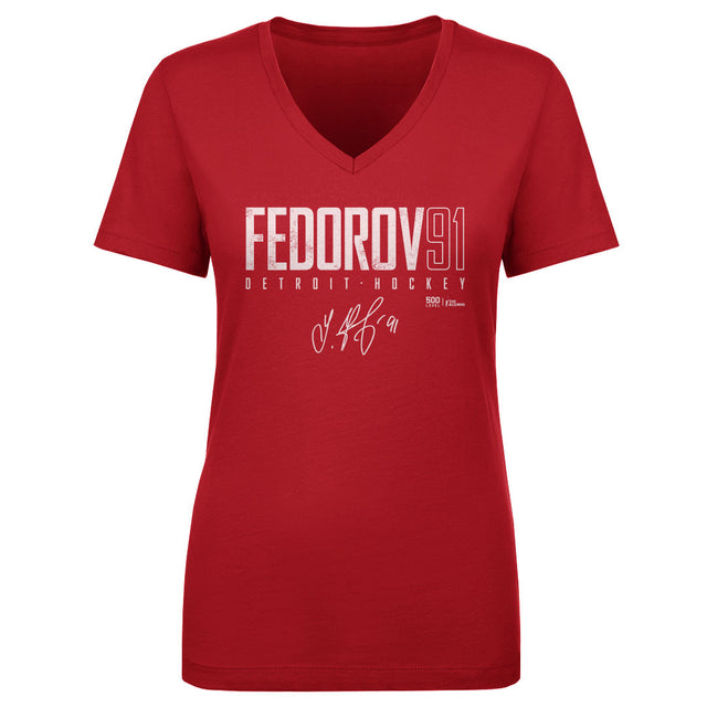 Sergei Fedorov Women's V-Neck T-Shirt | 500 LEVEL