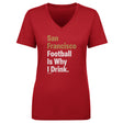 San Francisco Football Women's V-Neck T-Shirt | 500 LEVEL