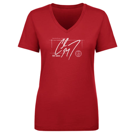 Christian McCaffrey Women's V-Neck T-Shirt | 500 LEVEL