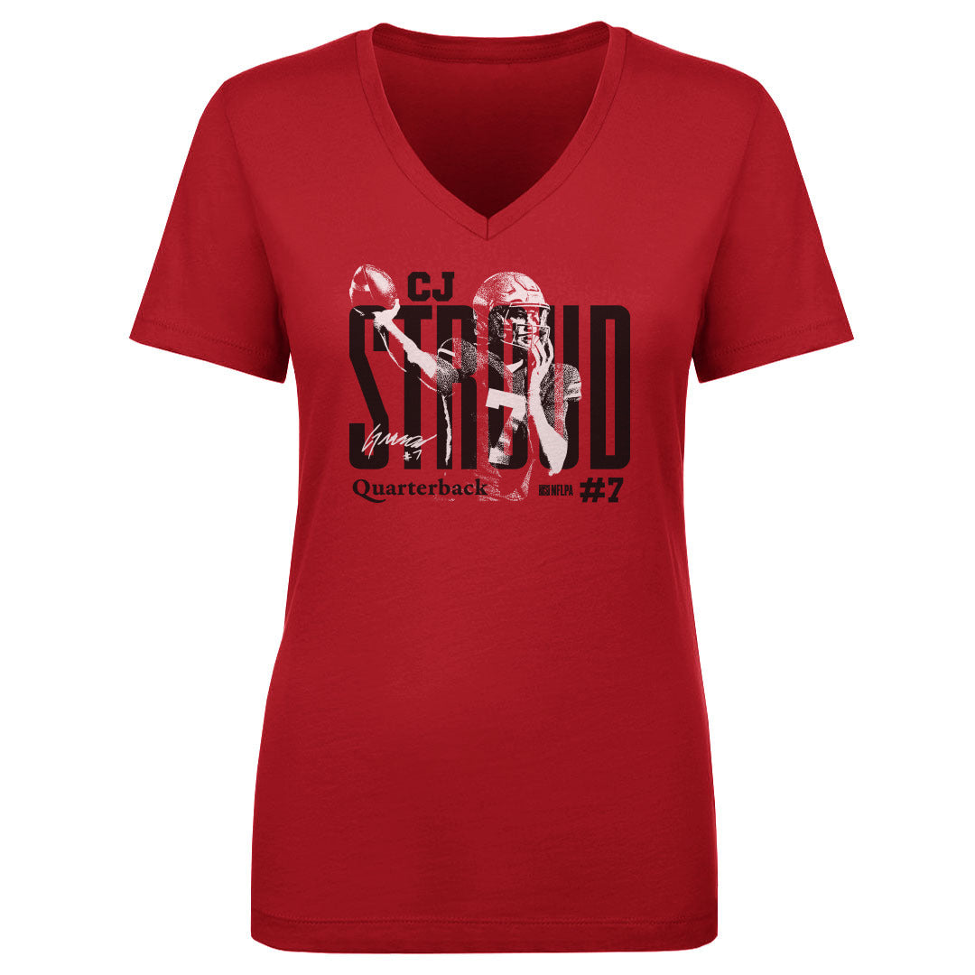 C.J. Stroud Women's V-Neck T-Shirt | 500 LEVEL