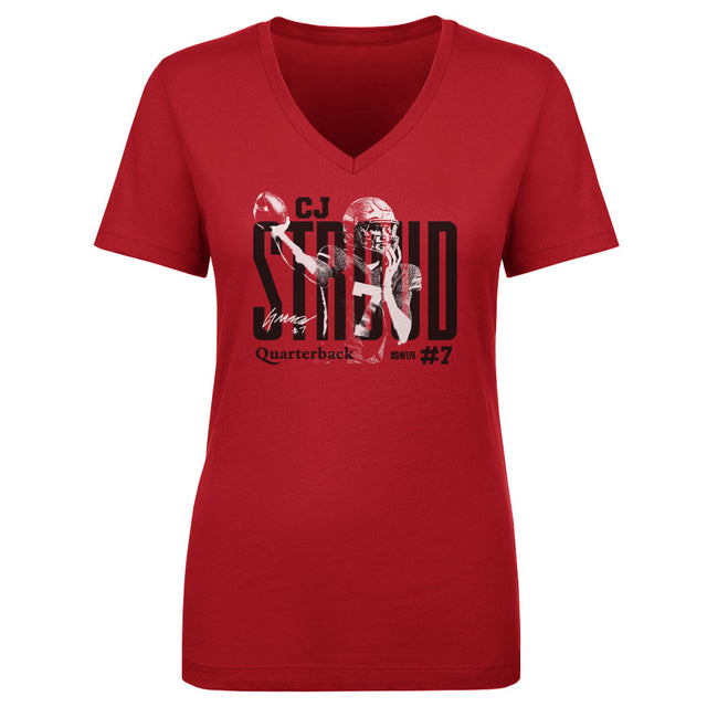 C.J. Stroud Women's V-Neck T-Shirt | 500 LEVEL
