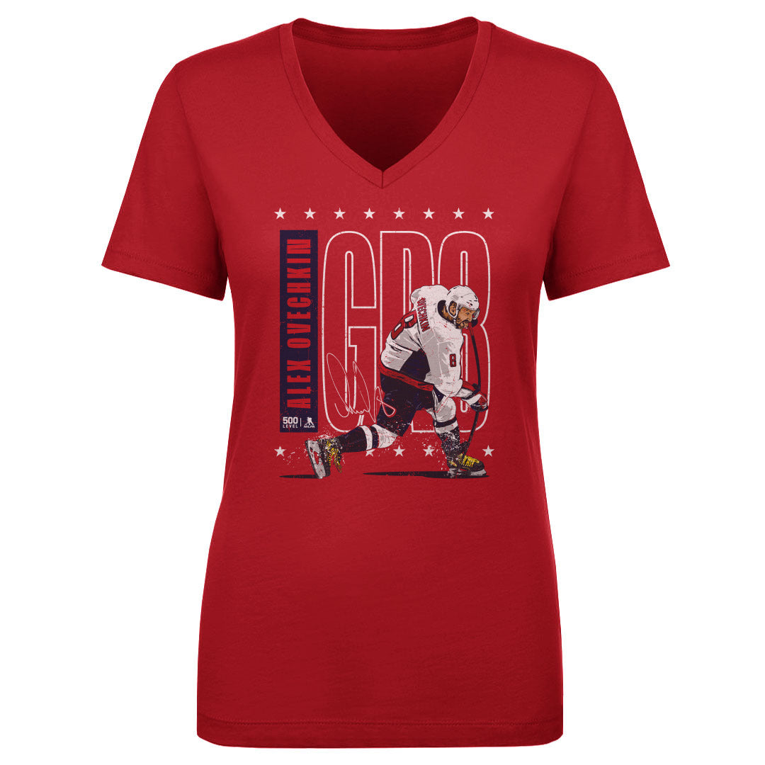 Alex Ovechkin Women's V-Neck T-Shirt | 500 LEVEL