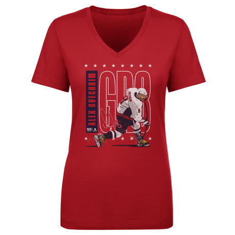 Alex Ovechkin Women's V-Neck T-Shirt | 500 LEVEL