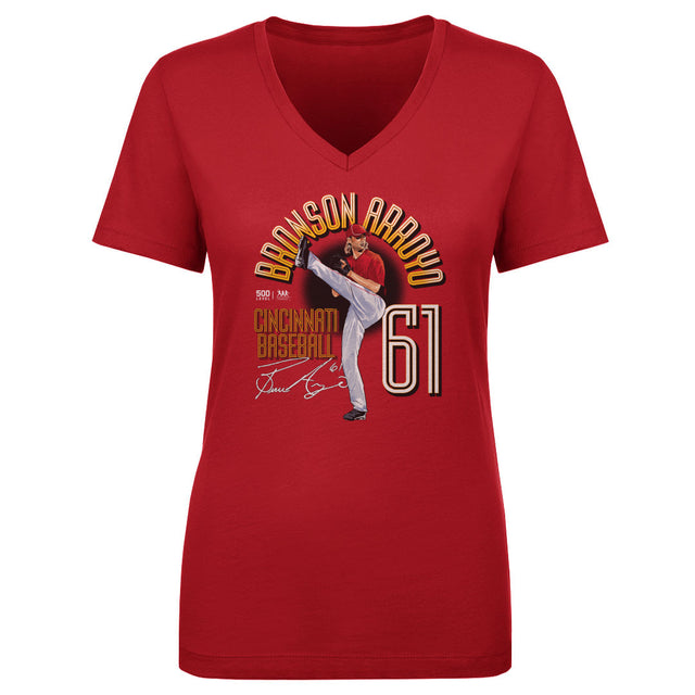 Bronson Arroyo Women's V-Neck T-Shirt | 500 LEVEL