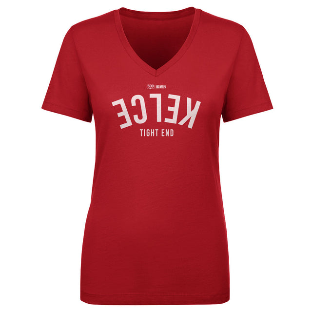Travis Kelce Women's V-Neck T-Shirt | 500 LEVEL