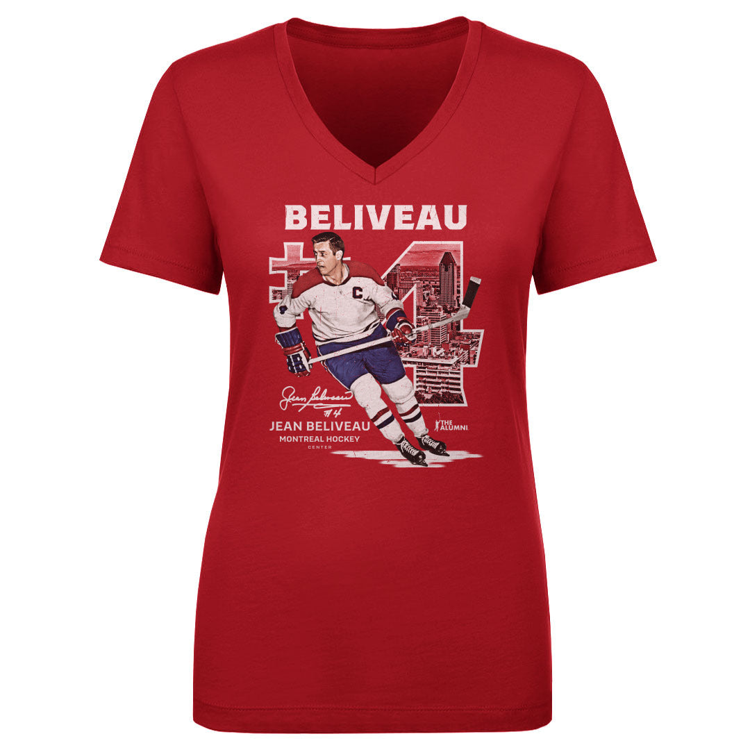 Jean Beliveau Women's V-Neck T-Shirt | 500 LEVEL