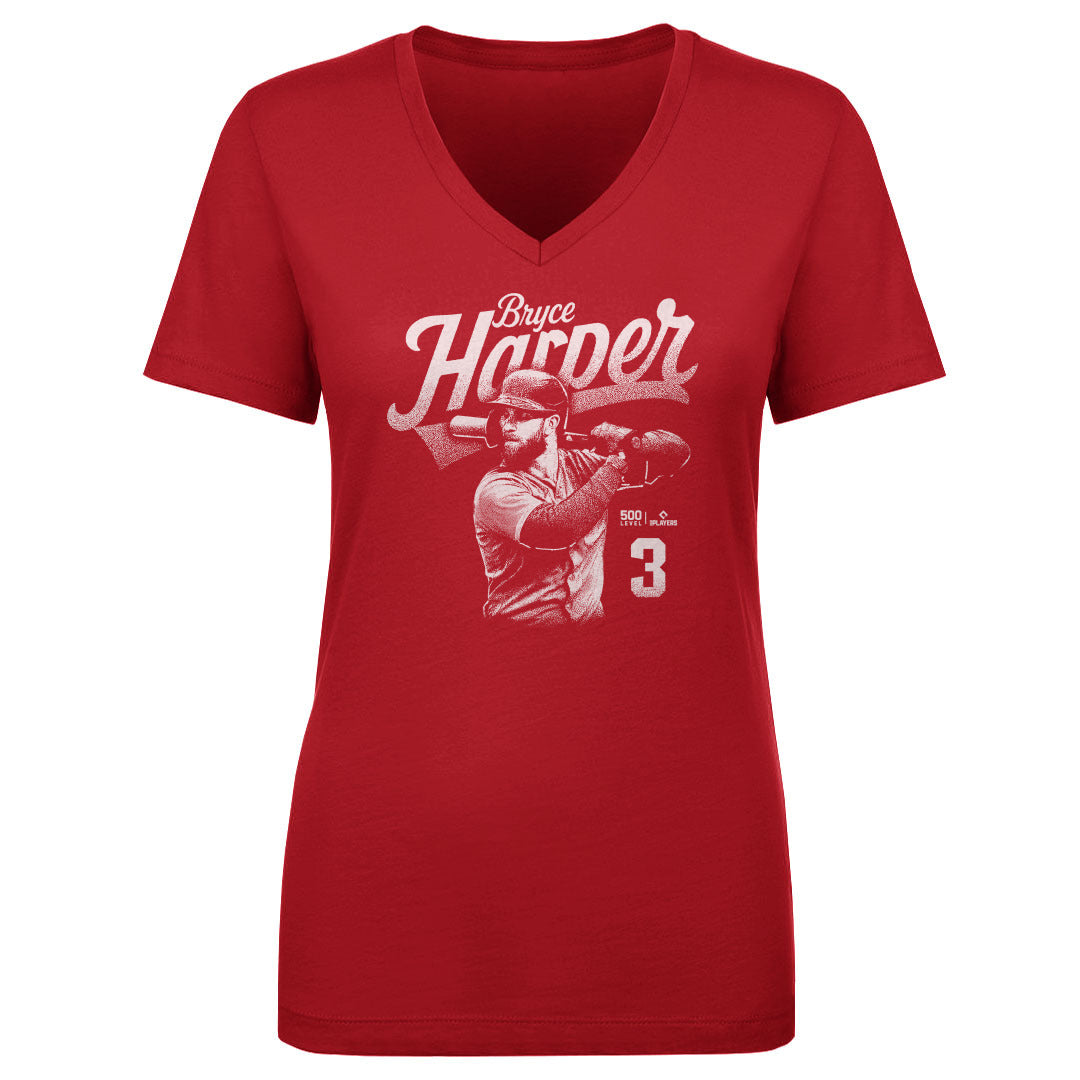 Bryce Harper Women's V-Neck T-Shirt | 500 LEVEL
