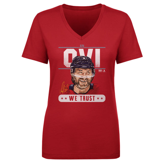 Alex Ovechkin Women's V-Neck T-Shirt | 500 LEVEL