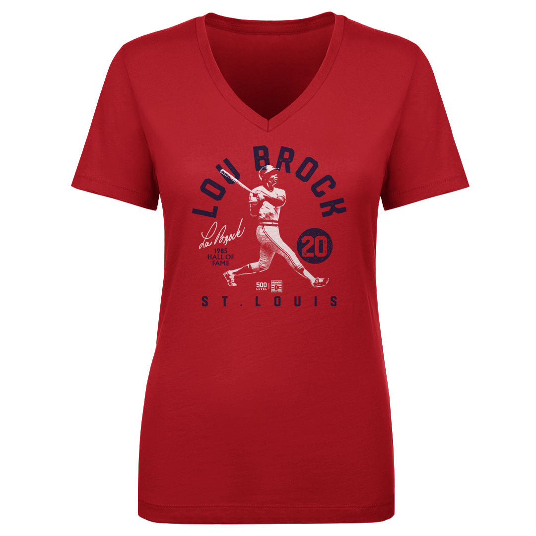 Lou Brock Women's V-Neck T-Shirt | 500 LEVEL