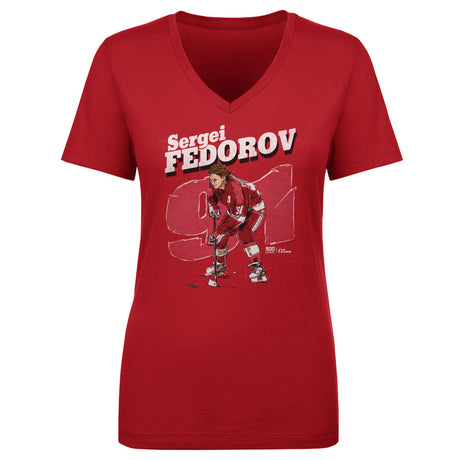 Sergei Fedorov Women's V-Neck T-Shirt | 500 LEVEL