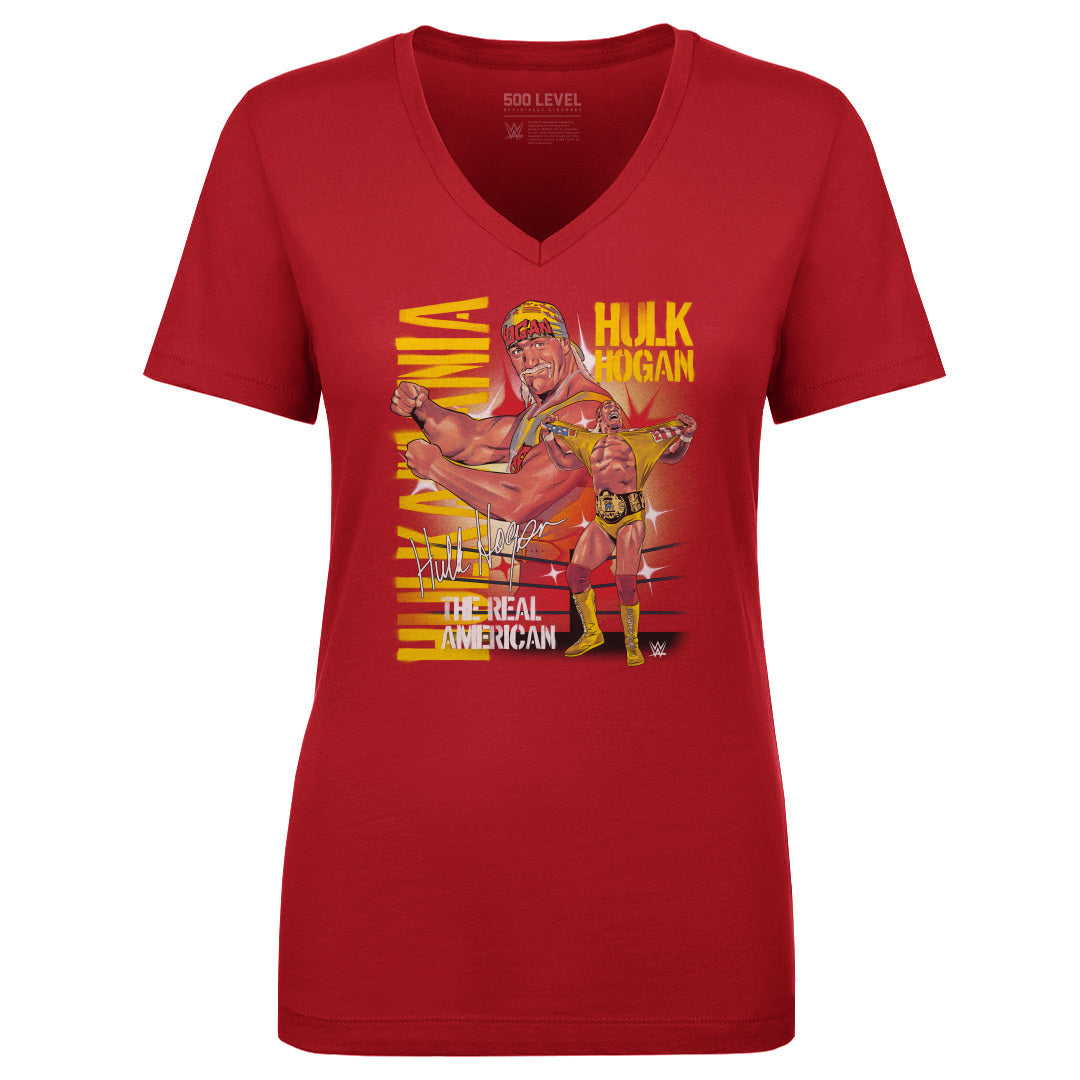Hulk Hogan Women's V-Neck T-Shirt | 500 LEVEL