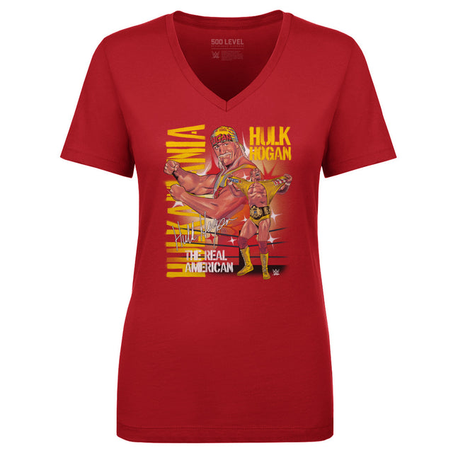Hulk Hogan Women's V-Neck T-Shirt | 500 LEVEL