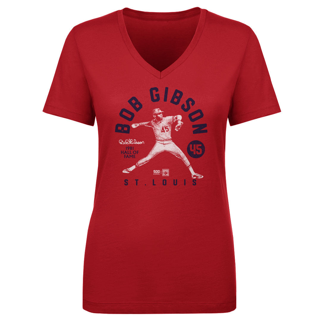Bob Gibson Women's V-Neck T-Shirt | 500 LEVEL