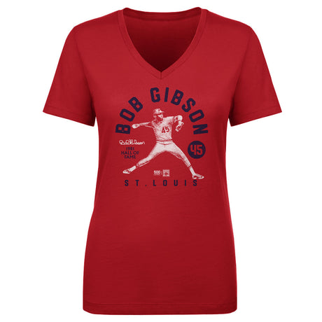 Bob Gibson Women's V-Neck T-Shirt | 500 LEVEL