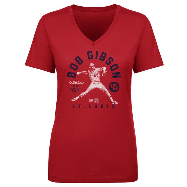 Bob Gibson Women's V-Neck T-Shirt | 500 LEVEL