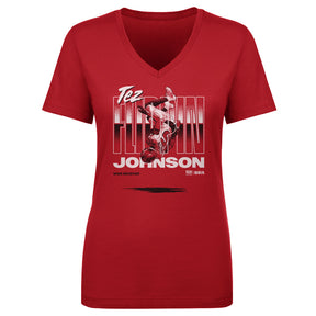 Tez Johnson Women's V-Neck T-Shirt | 500 LEVEL