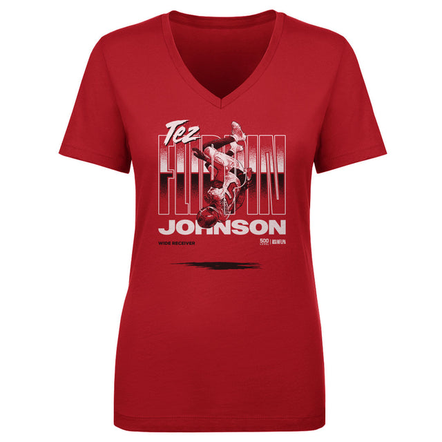 Tez Johnson Women's V-Neck T-Shirt | 500 LEVEL