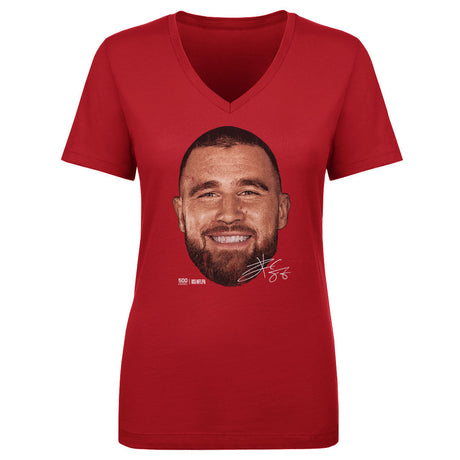 Travis Kelce Women's V-Neck T-Shirt | 500 LEVEL