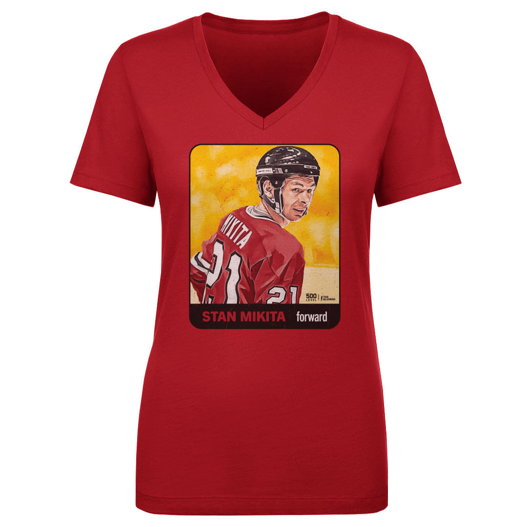 Stan Mikita Women's V-Neck T-Shirt | 500 LEVEL