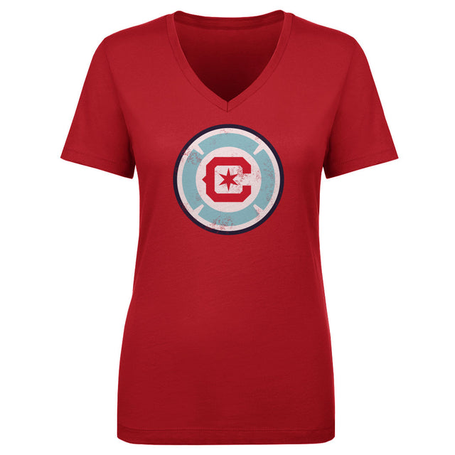 Chicago Fire FC Women's V-Neck T-Shirt | 500 LEVEL