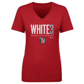 Amelia White Women's V-Neck T-Shirt | 500 LEVEL