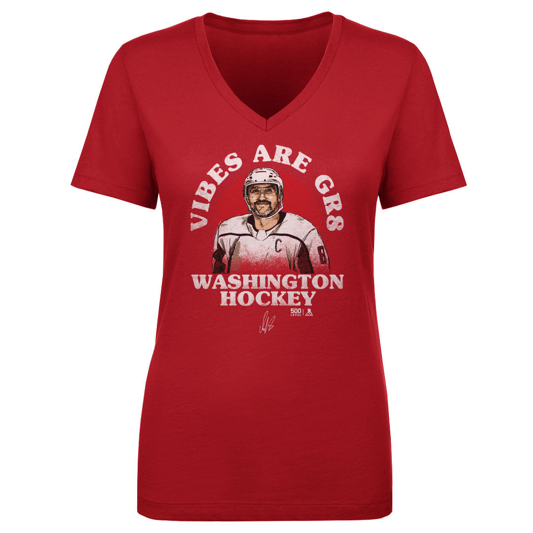 Alex Ovechkin Women's V-Neck T-Shirt | 500 LEVEL