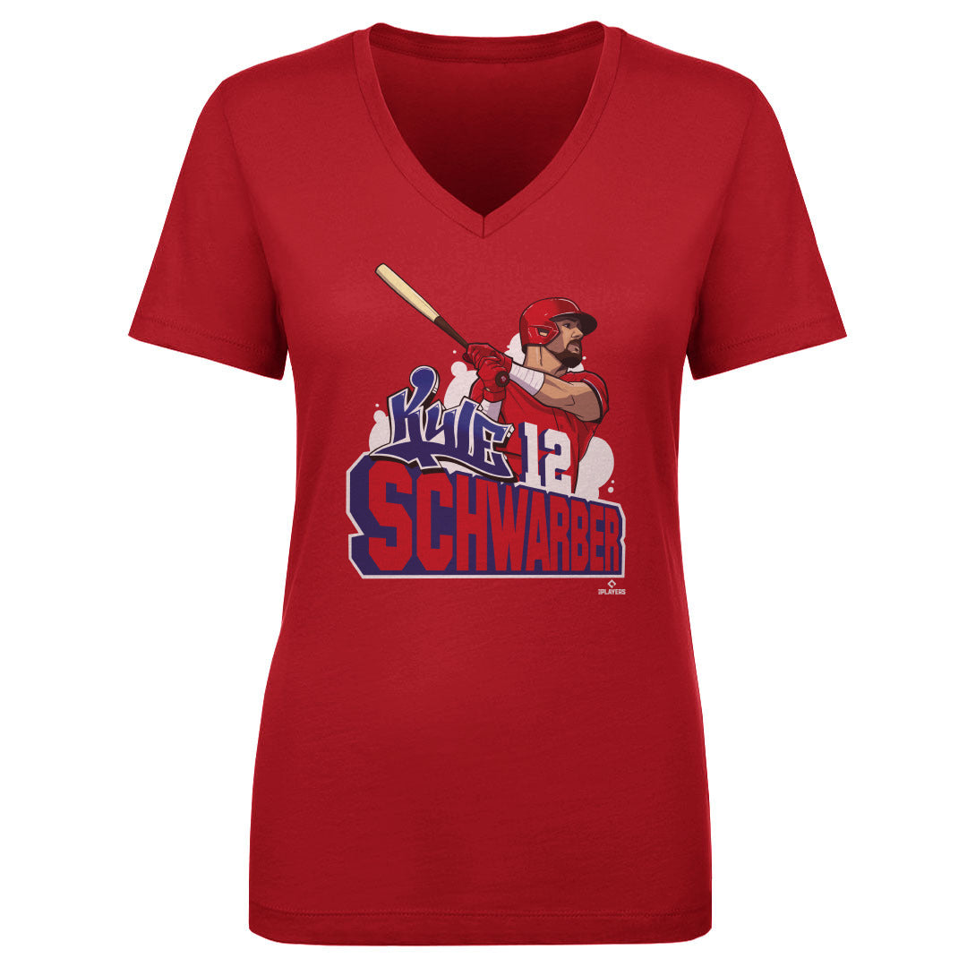 Kyle Schwarber Women's V-Neck T-Shirt | 500 LEVEL