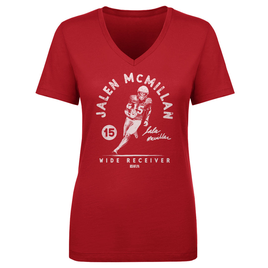 Jalen McMillan Women&#39;s V-Neck T-Shirt | 500 LEVEL